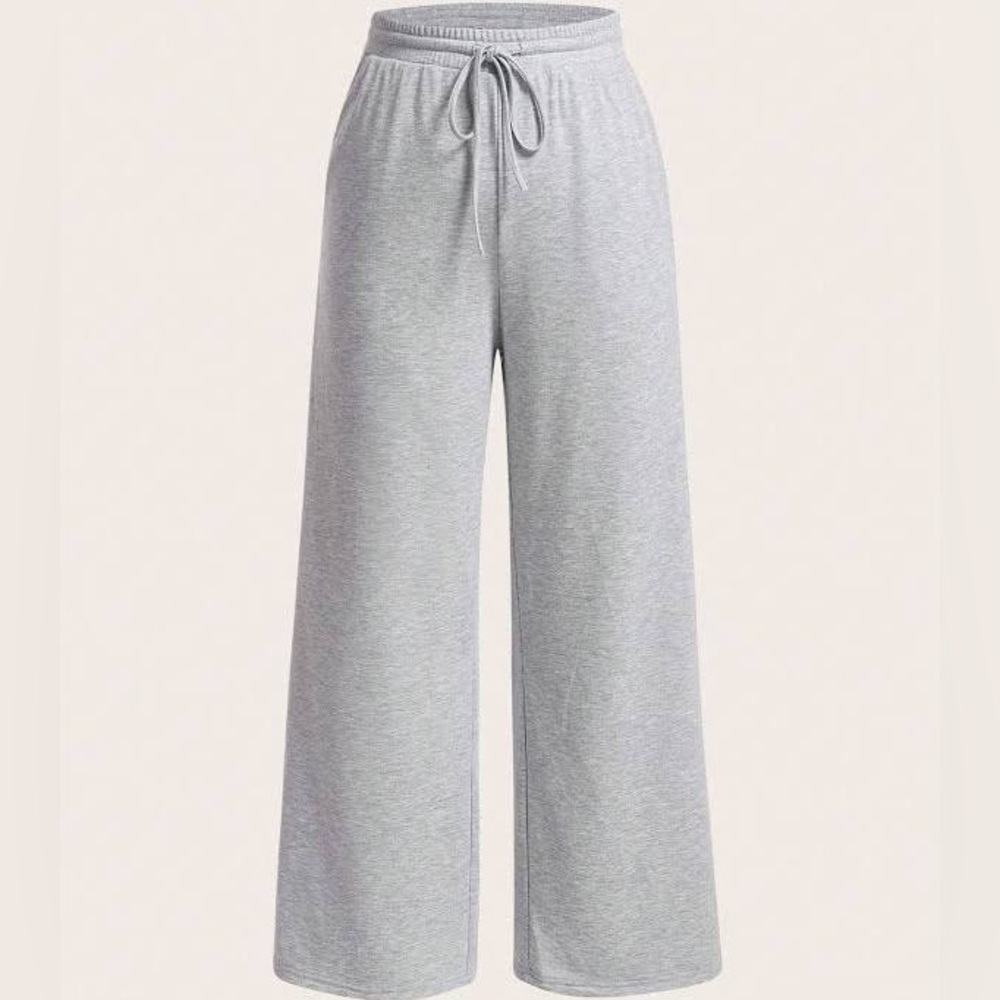 Wide Leg Grey Sweatpants